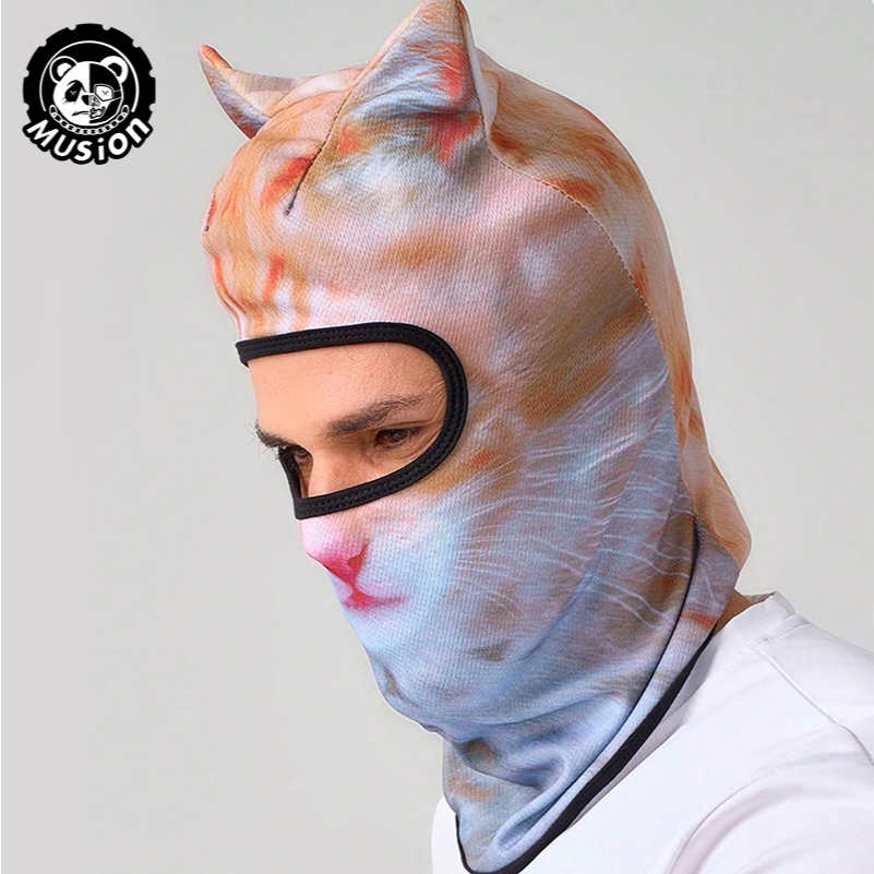 Musion Họa tiết in hình động vật Balaclava Thiết kế mặt nạ toàn mặt Nhanh khô và thoáng khí Thể thao ngoài trời