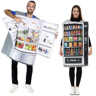 Người Lớn Ngộ nghĩnh Nhà Bếp Tủ Lạnh & Máy Nước Trang Phục Cặp Đôi Halloween Thiết Bị Linh Vật Trang Phục Bộ Nam Cosplay Carnival Tiệc Sân Khấu Trang Phục