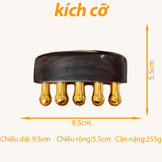 Máy mát xa hạt cà phê bằng gỗ có bóng đồng để thư giãn cơ bắp Giảm mát xa cầm tay