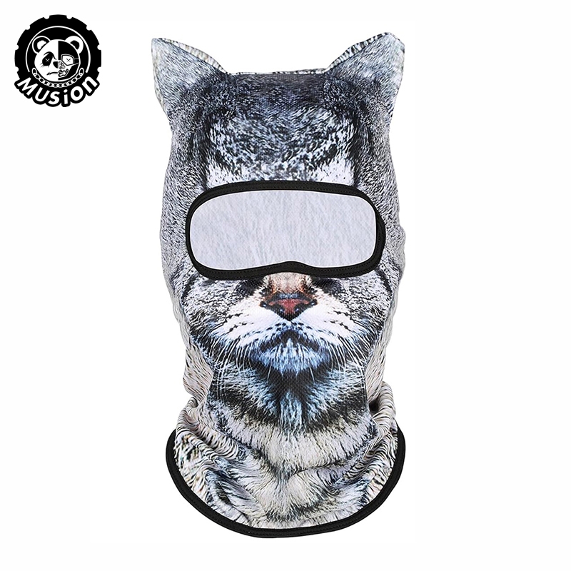 Musion Họa tiết in hình động vật Balaclava Thiết kế mặt nạ toàn mặt Nhanh khô và thoáng khí Thể thao ngoài trời
