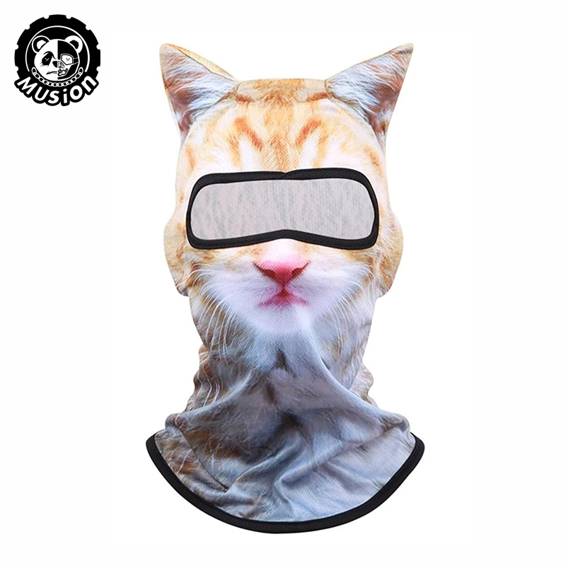 Musion Họa tiết in hình động vật Balaclava Thiết kế mặt nạ toàn mặt Nhanh khô và thoáng khí Thể thao ngoài trời