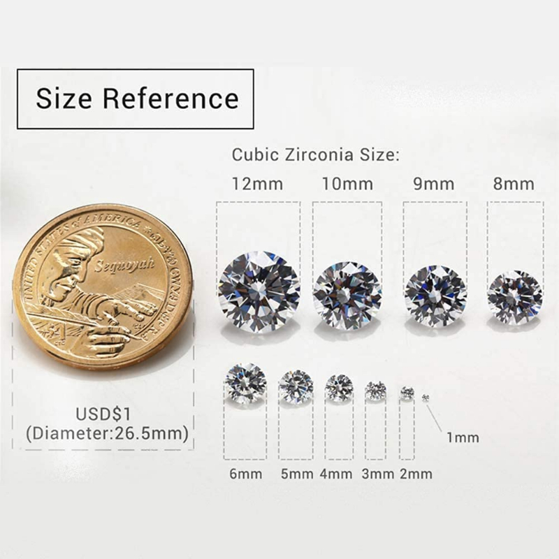 Đá thủy tinh công chúa đen cho trang sức DIY - kích thước 3x3 ~ 10x10mm