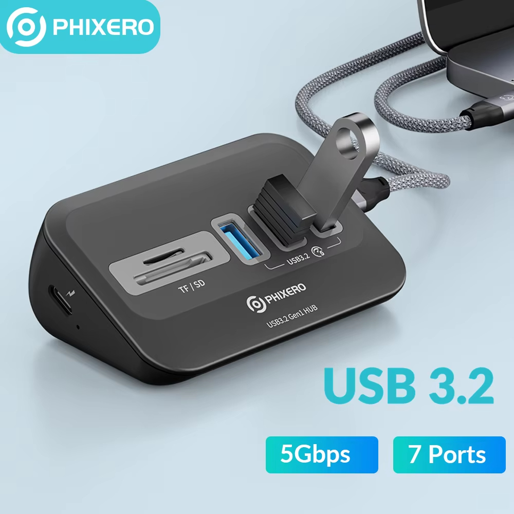 PHIXERO USB 3.2 Docking Station Hub Type C Splitter Adapter Nhiều Cổng ...