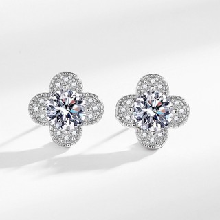 Bông tai Thiết kế hoa Cubic Zirconia Bông tai trang sức tối giản cho nữ Cô gái