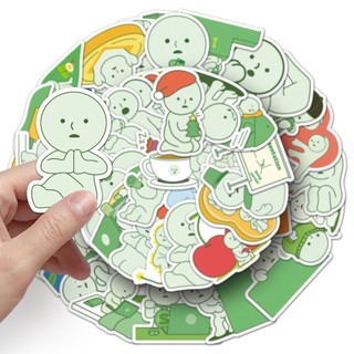 Bộ 50 Dễ Thương Smiski Dán DIY Thêu Sò Điện Thoại Hành Lý Ván Trượt Chống Thấm Nước Miếng Dán
