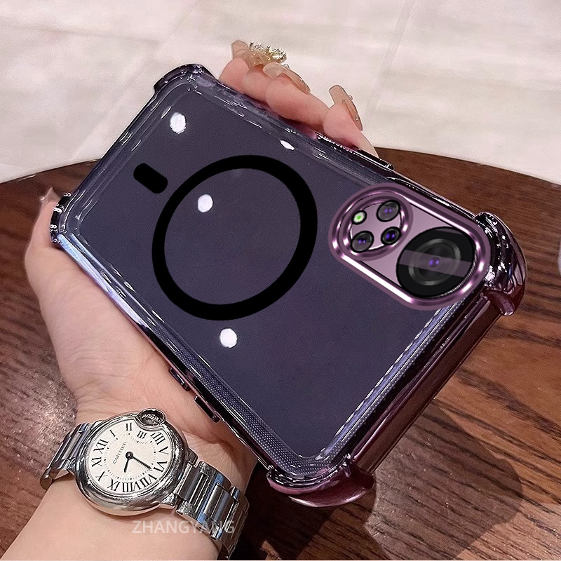 Ốp Lưng Cho Huawei Nova 9 Nova 9 SE Vỏ Điện Thoại Silicon Chống Sốc Mạ Điện Với Thiết Kế Vòng Hút Từ Tính Đơn Giản Ốp Lưng Mềm TPU Thẩm Mỹ