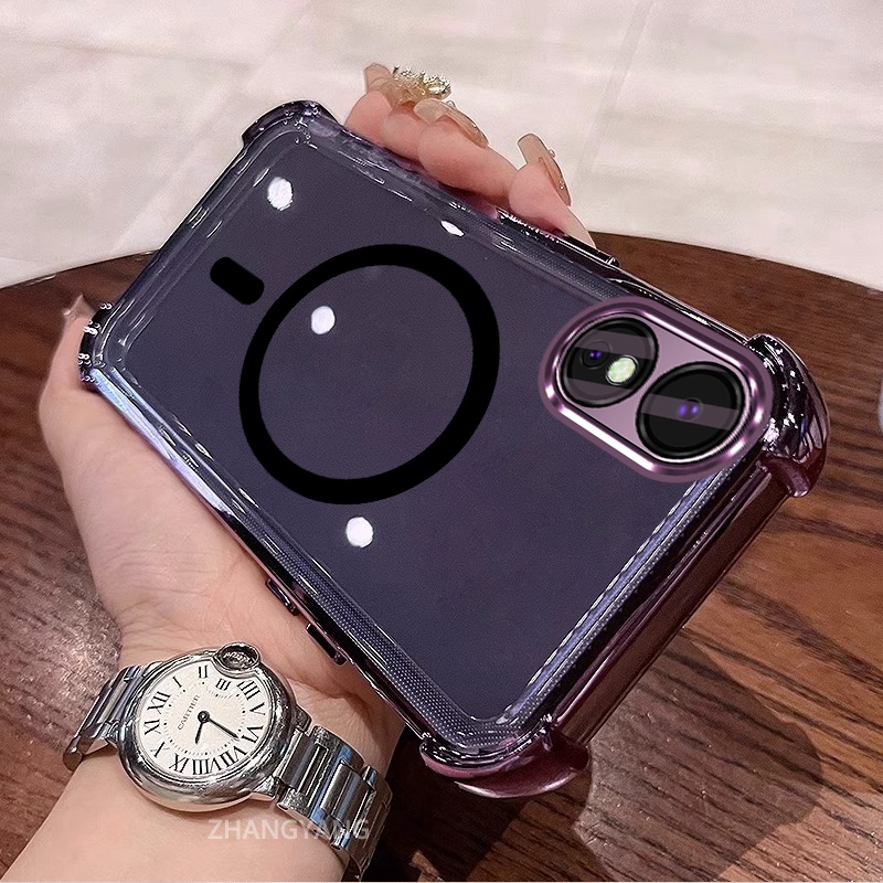 Ốp Lưng Cho OPPO A78 5G A58 5G Vỏ Điện Thoại Silicon Chống Sốc Mạ Điện Với Thiết Kế Vòng Hút Từ Tính Đơn Giản Ốp Mềm TPU Thẩm Mỹ
