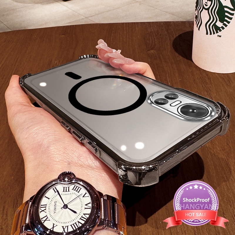Ốp Lưng Cho OPPO RENO 10 5G RENO 10 Pro 5G Vỏ Điện Thoại Silicon Chống Sốc Mạ Điện Với Thiết Kế Vòng Hút Từ Tính Đơn Giản Ốp Mềm TPU Thẩm Mỹ
