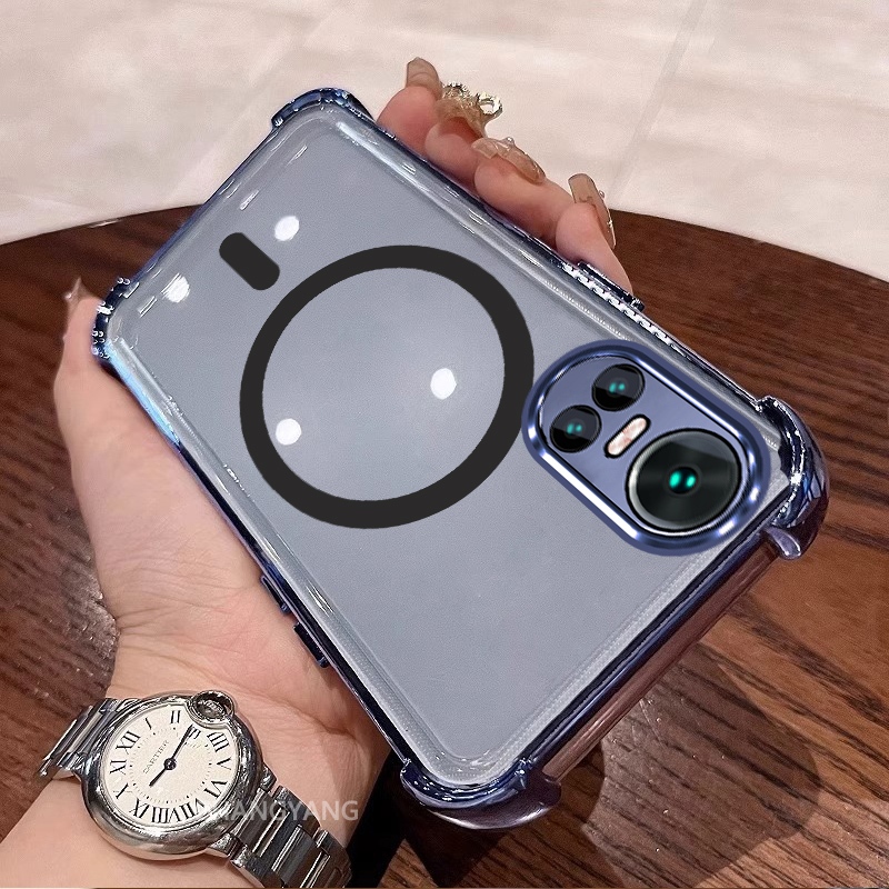 Ốp Lưng Cho OPPO RENO 10 5G RENO 10 Pro 5G Vỏ Điện Thoại Silicon Chống Sốc Mạ Điện Với Thiết Kế Vòng Hút Từ Tính Đơn Giản Ốp Mềm TPU Thẩm Mỹ