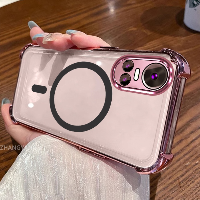 Ốp Lưng Cho OPPO RENO 10 5G RENO 10 Pro 5G Vỏ Điện Thoại Silicon Chống Sốc Mạ Điện Với Thiết Kế Vòng Hút Từ Tính Đơn Giản Ốp Mềm TPU Thẩm Mỹ