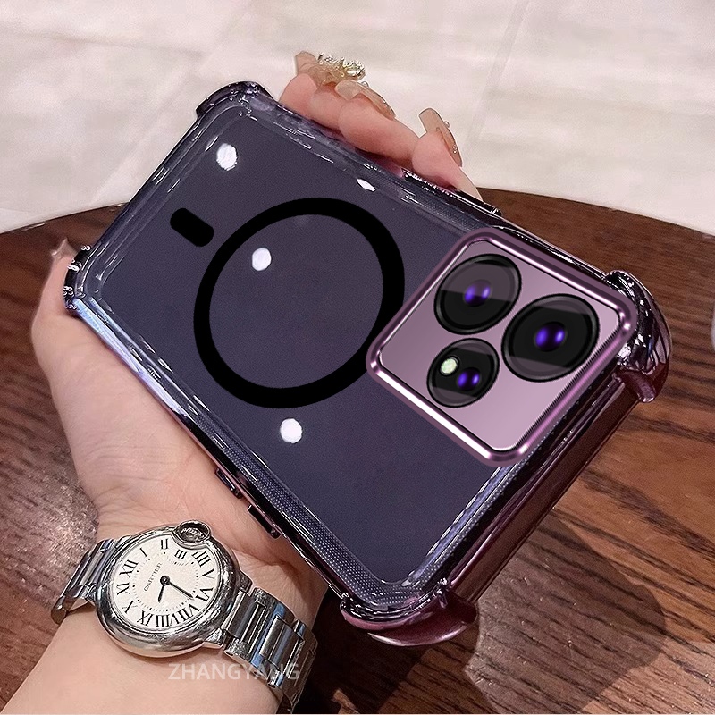 Ốp Lưng Cho Realme NEO 7 Vỏ Điện Thoại Silicon Chống Sốc Mạ Điện Với Thiết Kế Vòng Hút Từ Tính Đơn Giản Vỏ Mềm TPU Thẩm Mỹ