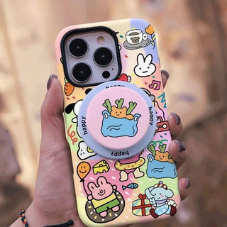 Minh họa nhiều mẫu động vật nhỏ đứng hai trong một vỏ bảo vệ cho iPhone 11 12promax 13pro 15pro 15promax 14 14promax 14pro 16 pro max 16 plus ốp lưng hai trong một