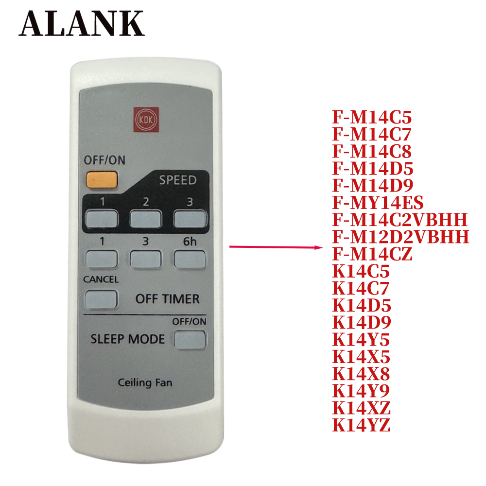 ALANK Chính Hãng KDK REMOTE FOR KDK PANASONIC Điều Khiển Quạt Trần 3 Tốc Độ  F-M14C5 F-M14C7