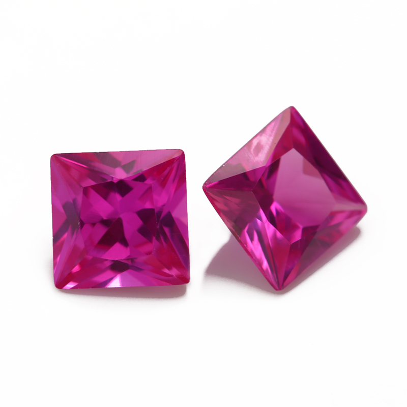 Đá corundum tổng hợp nhiều màu, kích thước từ 2x2 đến 10x10mm, phù hợp DIY trang sức