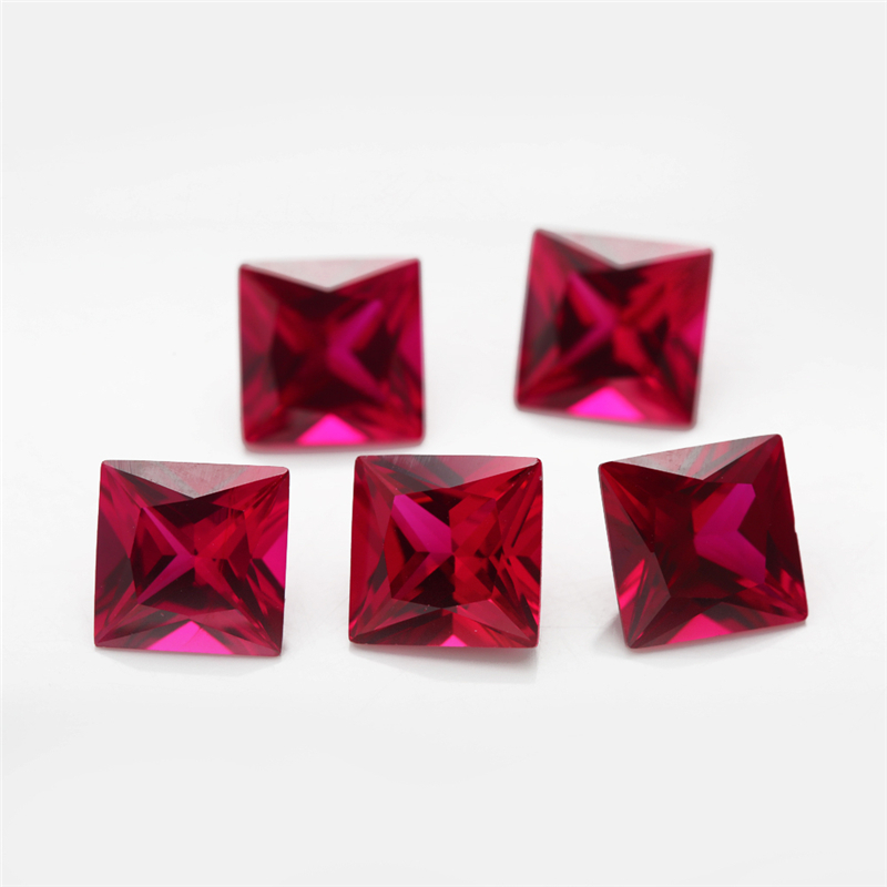 Đá corundum tổng hợp nhiều màu, kích thước từ 2x2 đến 10x10mm, phù hợp DIY trang sức