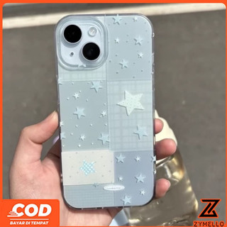 Ốp lưng cho OPPO Reno 16F Reno 15F Reno 14F Reno13 F Reno13 Reno12 F Reno11 F Reno10Pro Reno8T Reno8Z Reno7Z Reno6Z Reno8 Reno5 Reno4 Vỏ điện thoại chống sốc hình ngôi sao vuông màu xanh tươi