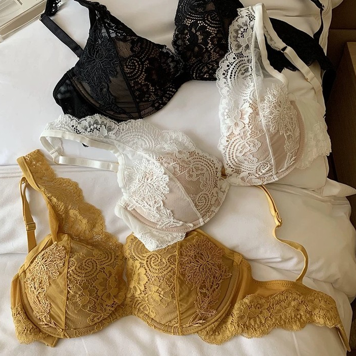 Joycebra Pure Desire Ren Mặt Gợi Cảm Quần Lót Nữ Mỏng Phong Cách Lớn Ngực Thể Hiện Mông Nhỏ Có Thể Điều Chỉnh Áo Ngực Đẹp