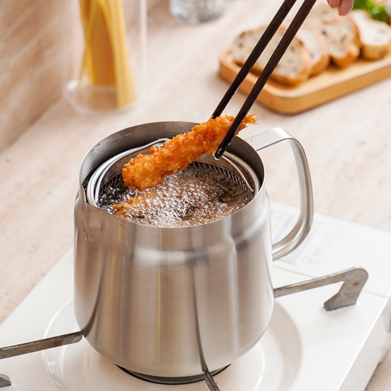 Nồi dầu bằng thép không gỉ 304 dung tích lớn có bộ lọc, Hộp đựng dầu mỡ, Nồi lọc dầu mỡ có bộ lọc cho nồi chiên sâu