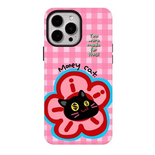 Ốp bảo vệ họa tiết mèo hoa kẻ sọc 2 trong 1 cho iPhone 11 12promax 13pro 15pro 15promax 14 14promax 14pro 16 pro max 16 plus 2 trong 1 ốp lưng