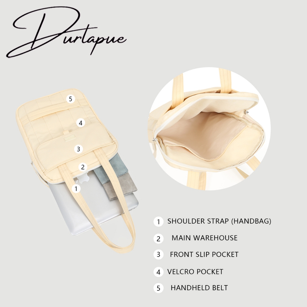 [Durlapue]Túi đựng máy tính phong cách mới, nhiều màu, thiết kế chống nước, có lớp xen kẽ