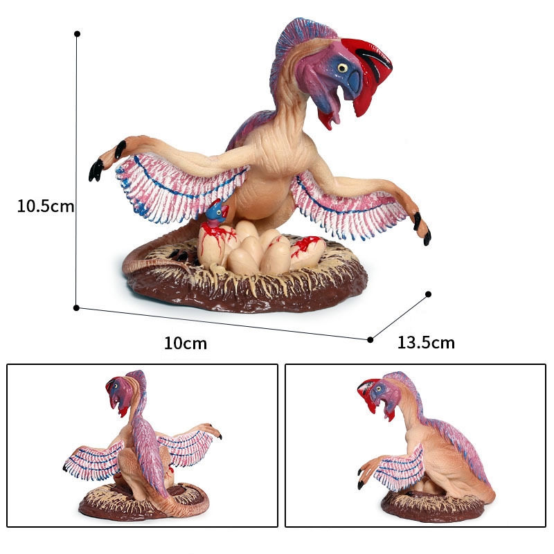 Mô phỏng mô hình động vật khủng long Đồ chơi trẻ em kỷ Jura rắn Oviraptor Oviraptor Tượng nhỏ bé trai
