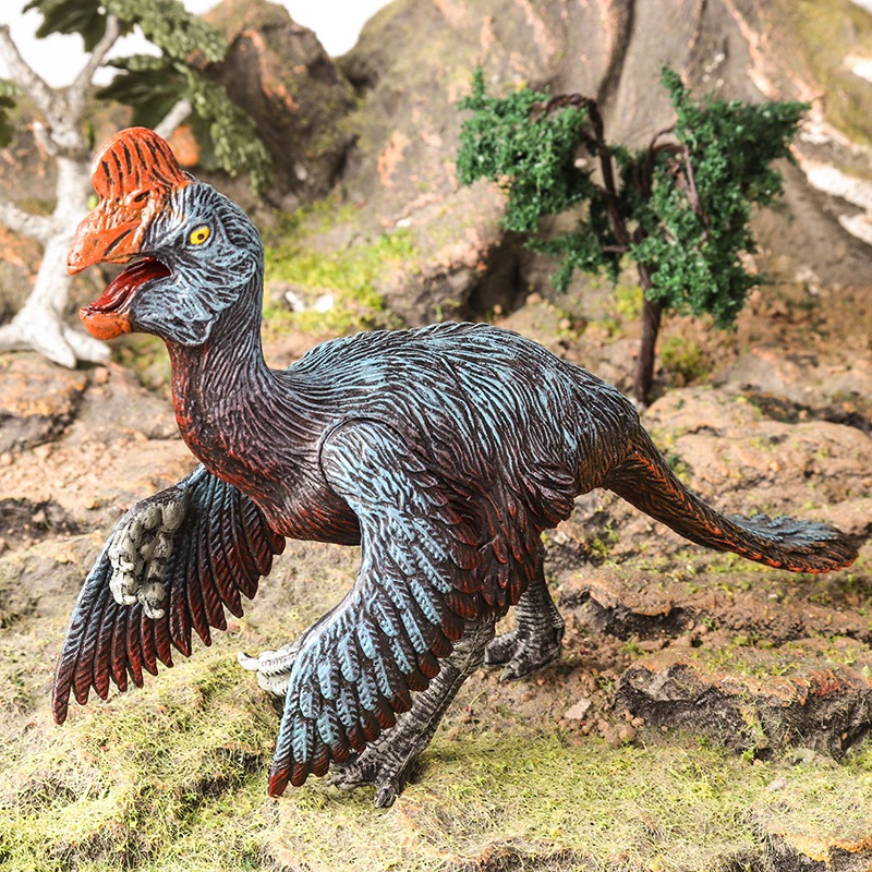 Mô phỏng mô hình động vật khủng long Đồ chơi trẻ em kỷ Jura rắn Oviraptor Oviraptor Tượng nhỏ bé trai