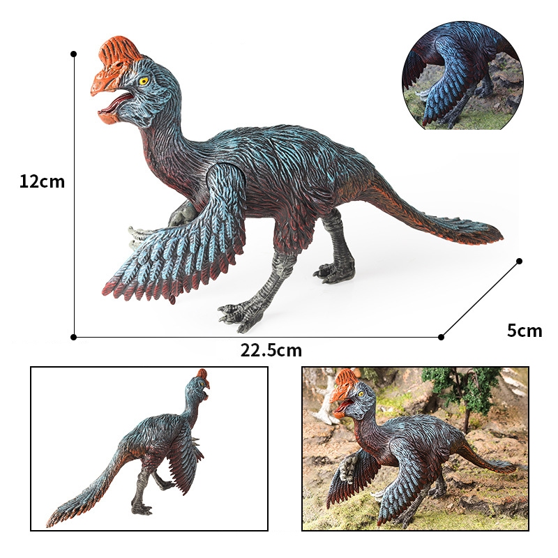 Mô phỏng mô hình động vật khủng long Đồ chơi trẻ em kỷ Jura rắn Oviraptor Oviraptor Tượng nhỏ bé trai