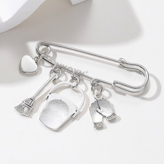 1 Chổi Xô Cảm Ơn Trái Tim Màu Bạc Hợp Kim Thổ Cẩm Cho Mẹ Trang Trí Tốt DIY Trang Sức