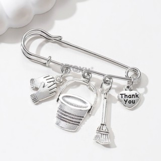 1 Chổi Xô Cảm Ơn Trái Tim Màu Bạc Hợp Kim Thổ Cẩm Cho Mẹ Trang Trí Tốt DIY Trang Sức