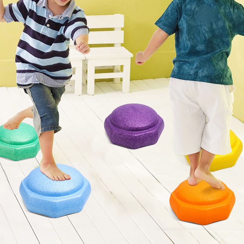 Gamchiano Stepping Stone Obstacle Course Tổng kỹ năng vận động Huấn luyện thăng bằng cho các hoạt động trong lớp Học Trẻ em Trẻ em Nhảy