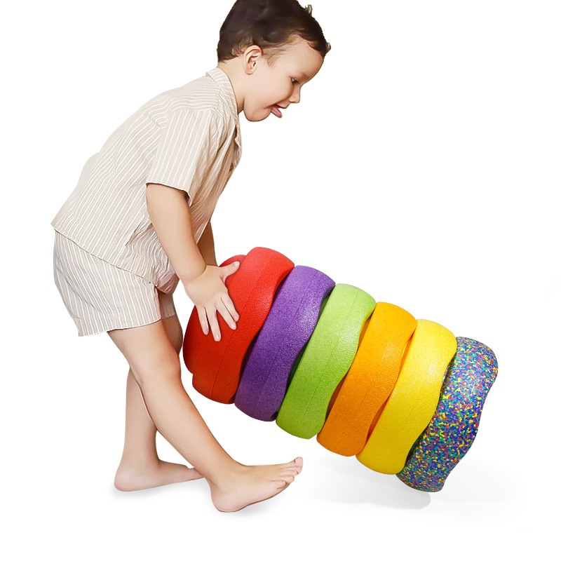 Gamchiano Stepping Stone Obstacle Course Tổng kỹ năng vận động Huấn luyện thăng bằng cho các hoạt động trong lớp Học Trẻ em Trẻ em Nhảy