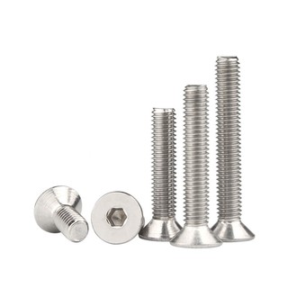 Ổ cắm lục giác lục giác Vít chìm Đầu phẳng Allen Bu lông M5 M6 M8 M10 M12 Thép không gỉ 304