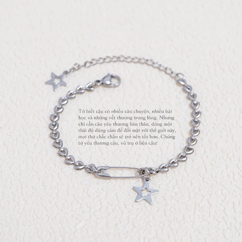 🍭Candy🍭Vòng tay SAFETY PINS - THÉP KHÔNG GỈ Vòng tay chữa lành vòng tay ...