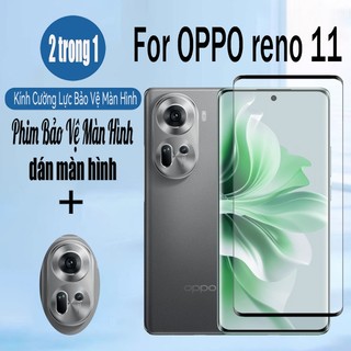 Oppo Reno 11 5G 2 trong 1 Kính Cường Lực Bảo Vệ Màn Hình Cho OPPO Reno 11 F 10 Pro Plus 7 4G 5G Phim Bảo Vệ Màn Hình + Phim Ống Kính Máy Ảnh
