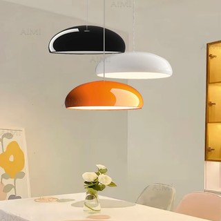 AIMI Nhôm Tròn LED Cam Mặt Dây Chuyền Ánh Sáng Bắc Âu Trang Trí Nhà Hàng Mặt Dây Chuyền Ánh Sáng Tricolor Phòng Ngủ Đầu Giường Đèn Trần
