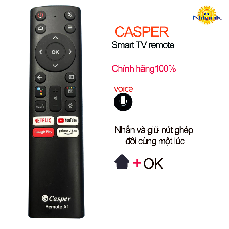 [Nilank] Chính hãng Remote Điều khiển Casper Smart TIVI giọng nói ...