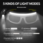 SMILING SHARK TD0243 Kính LED Đèn Pha Siêu Sáng COB Cảm Ứng Đèn Làm Việc 5Mode Type-c Sạc Đầu Đèn Chống Thấm Nước Ngoài Trời Làm Việc Cắm Trại — ảnh 6