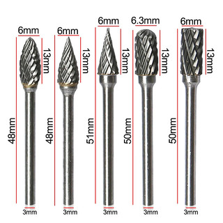 10 Chiếc Vonfram Thép Carbide Điện Mài Không Khí Phụ Kiện Mài Tập Tin Quay Phay Cắt Với Chân 3 Mm