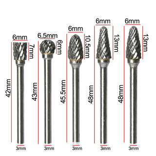 10 Chiếc Vonfram Thép Carbide Điện Mài Không Khí Phụ Kiện Mài Tập Tin Quay Phay Cắt Với Chân 3 Mm