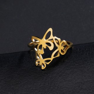 Nhẫn Bướm Hợp Thời Trang SKYRIM Mạ Vàng 18K Trang Sức Thanh Lịch Cho Nữ Quà Tặng