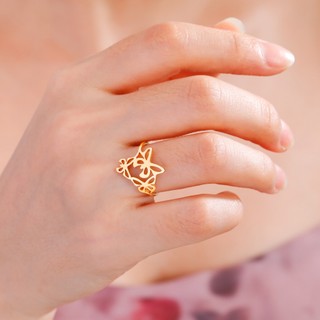 Nhẫn Bướm Hợp Thời Trang SKYRIM Mạ Vàng 18K Trang Sức Thanh Lịch Cho Nữ Quà Tặng