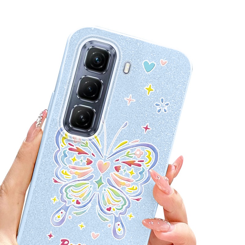 Ốp Lưng Bướm YBD INS Cho infinix Hot 60i Hot 60 Pro + Hot 50 Pro + X6726 X6728 X6728B X6885 X6886 Vỏ Cá Tính Pháo Hoa Nhiều Màu Sắc Văn Học Và Nghệ Thuật