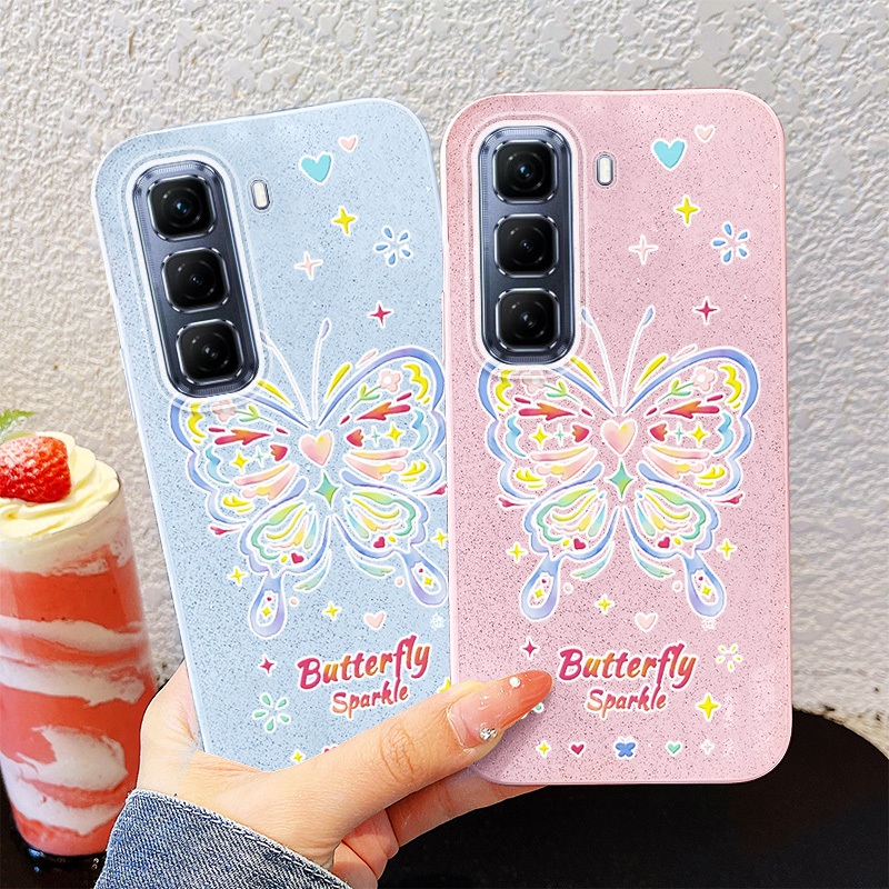 Ốp Lưng Bướm YBD INS Cho infinix Hot 60i Hot 60 Pro + Hot 50 Pro + X6726 X6728 X6728B X6885 X6886 Vỏ Cá Tính Pháo Hoa Nhiều Màu Sắc Văn Học Và Nghệ Thuật