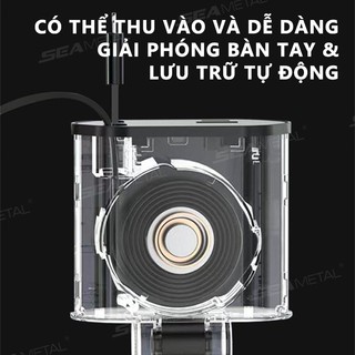 Bộ sạc xe hơi SEAMETAL 120W Siêu nhanh với dòng có thể thu vào Cổng USB kép Ô tô Bật lửa giao diện Bộ chuyển đổi phích cắm