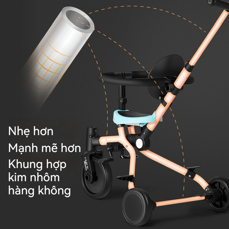 Xe đạp đa năng 3 trong 1 cho bé 1-6 tuổi kết hợp xe đạp 3 bánh, xe đẩy cho bé và xe chòi chân thăng bằng