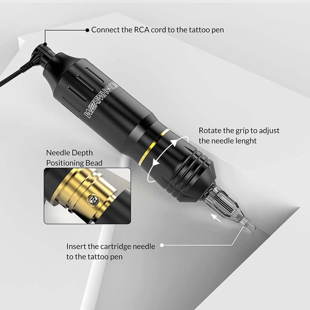 Wormhole Tattoo Pen Máy xăm quay Súng xăm Máy xăm quay Máy xăm cho nghệ sĩ xăm hình