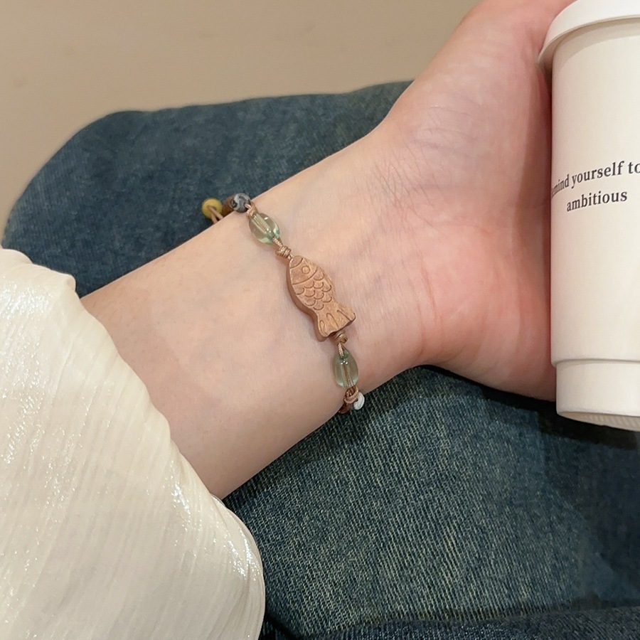 [Jewbeauty] Vòng tay sao biển ngọc trai bằng gỗ đầy màu sắc phong cách kỳ nghỉ Vòng tay ngọt ngào tươi mát Phụ kiện tay thời trang dành cho nữ