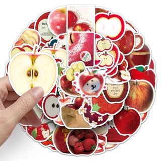 Bộ 50 Apple Dễ Thương Ins Phong Cách Dán DIY Vỏ Điện Thoại Cốc Nước Hoạt Hình Dán Trái Cây
