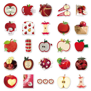 Bộ 50 Apple Dễ Thương Ins Phong Cách Dán DIY Vỏ Điện Thoại Cốc Nước Hoạt Hình Dán Trái Cây