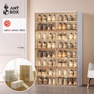 Tủ Giày Dung Tích Lớn ANTBOX 8-40 Đôi CaoCấp Không Cần Lắp Đặt Di Động Gấp Gọn Ổn Định Giá Để Giày Cửa Tự Mồi Từ Tính